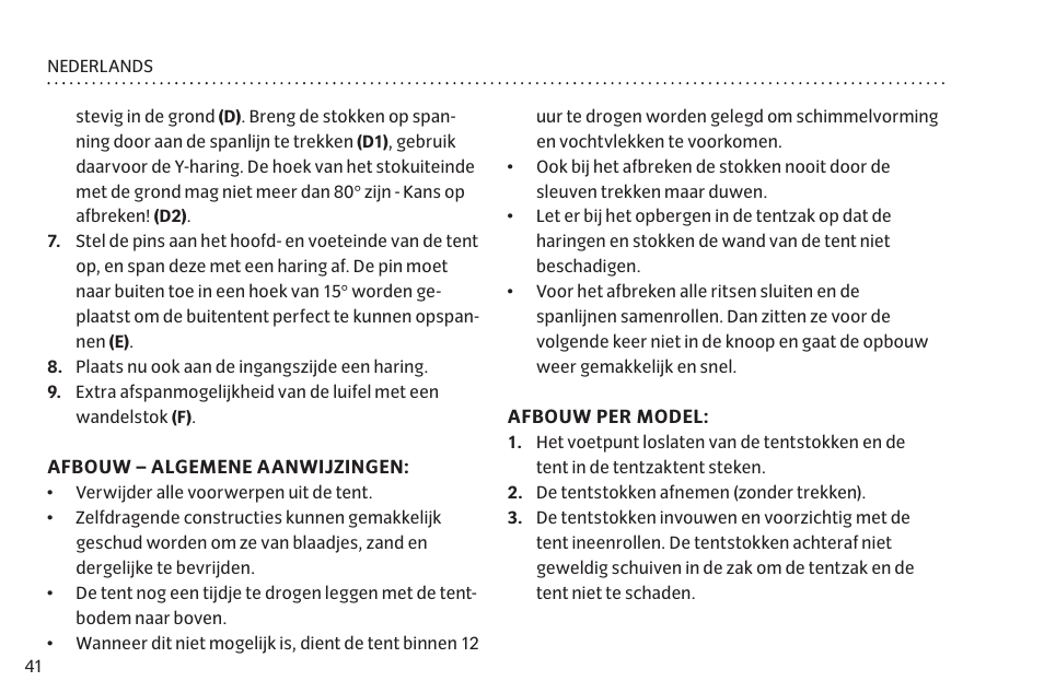 VAUDE Lizard GUL 1P User Manual | Page 48 / 67