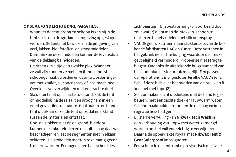 VAUDE Lizard GUL 1P User Manual | Page 49 / 67