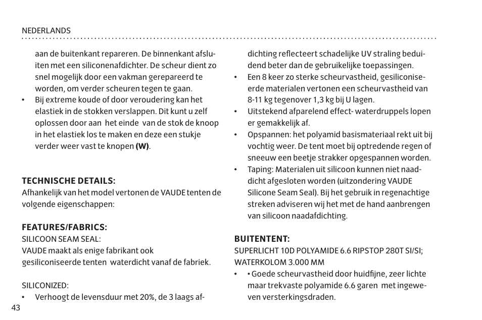 VAUDE Lizard GUL 1P User Manual | Page 50 / 67
