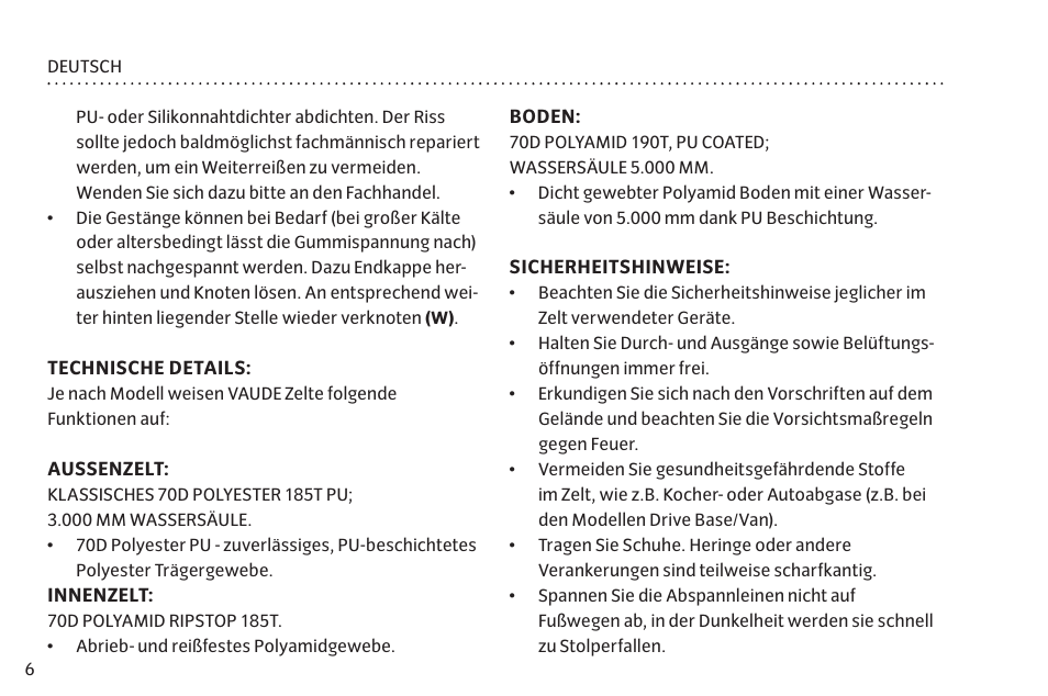 VAUDE Campo Family XT 5P User Manual | Page 13 / 59