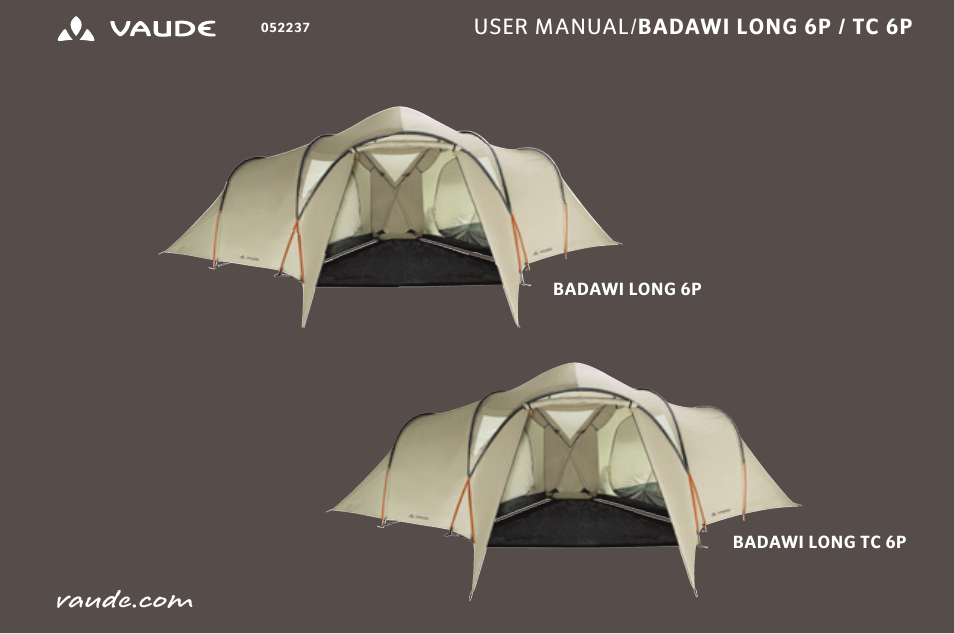VAUDE Badawi Long 6P User Manual | 63 pages