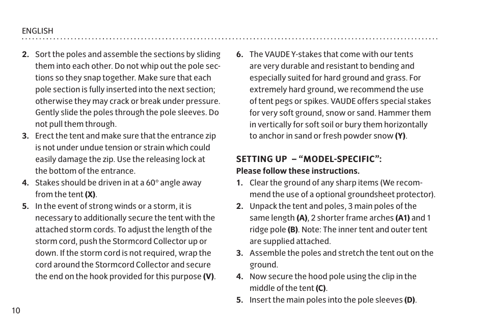 VAUDE Badawi Long 6P User Manual | Page 17 / 63
