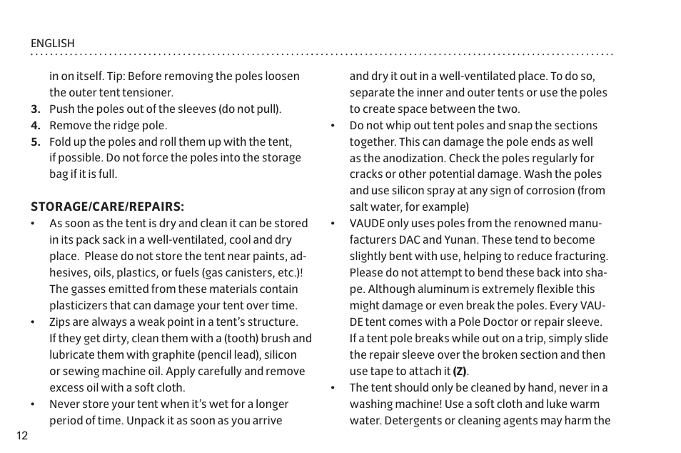 VAUDE Badawi Long 6P User Manual | Page 19 / 63