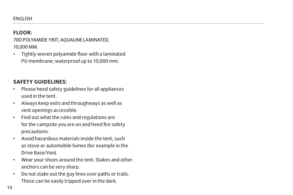 VAUDE Badawi Long 6P User Manual | Page 21 / 63