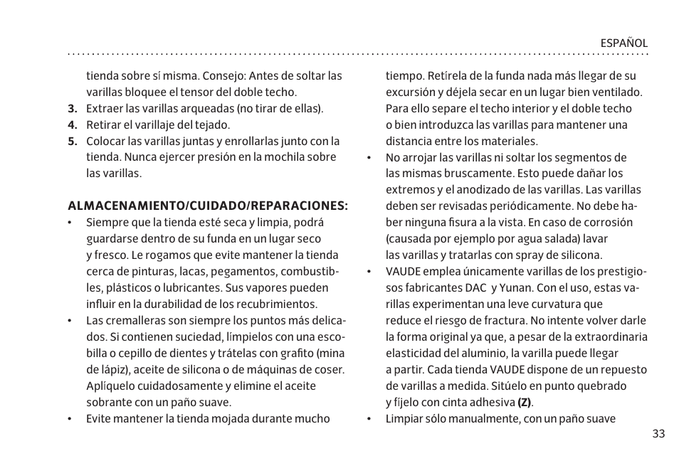 VAUDE Badawi Long 6P User Manual | Page 40 / 63