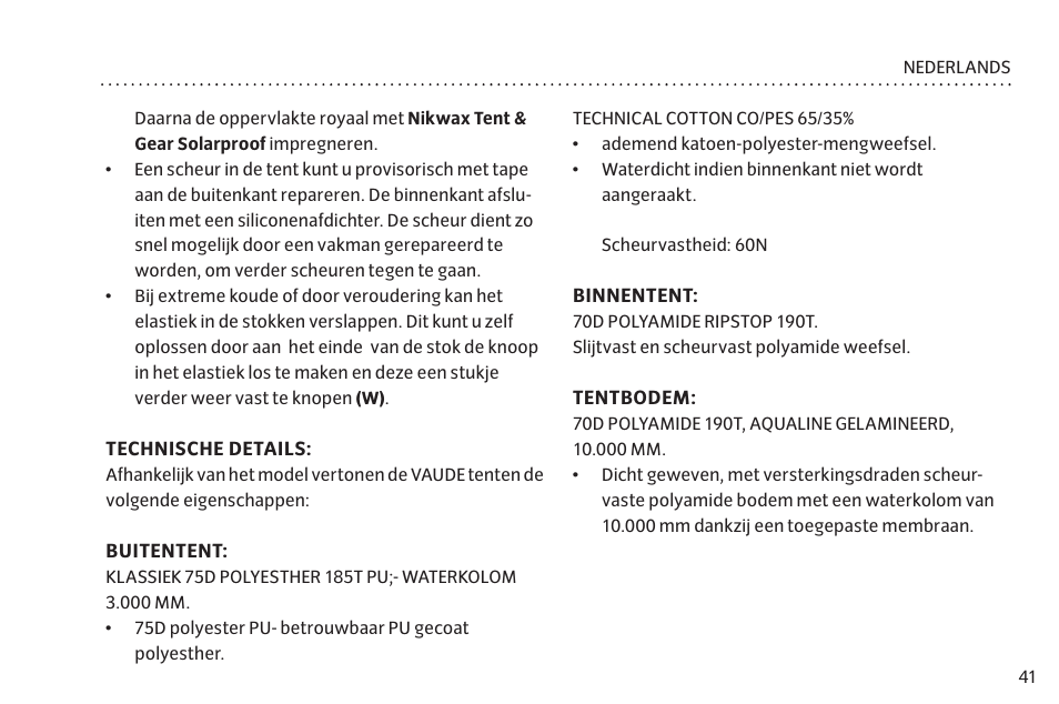 VAUDE Badawi Long 6P User Manual | Page 48 / 63