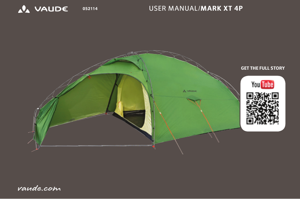 VAUDE Mark XT 4P User Manual | 65 pages