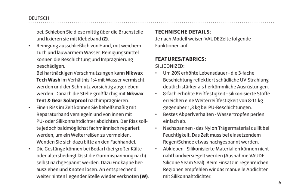 VAUDE Mark XT 4P User Manual | Page 13 / 65