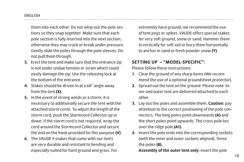 VAUDE Mark XT 4P User Manual | Page 17 / 65