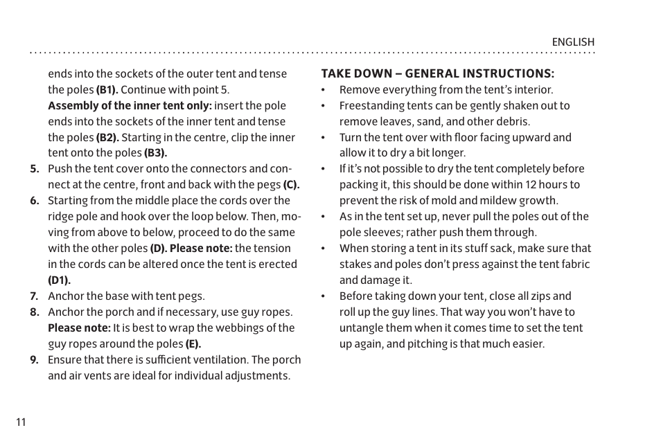 VAUDE Mark XT 4P User Manual | Page 18 / 65