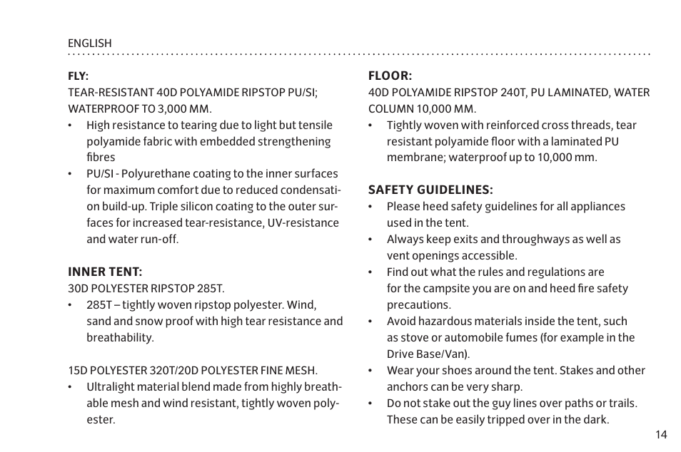 VAUDE Mark XT 4P User Manual | Page 21 / 65