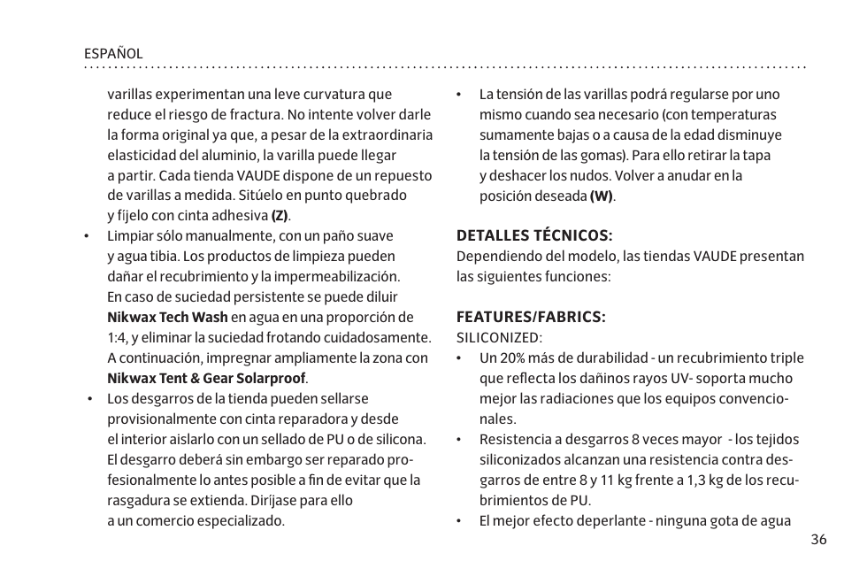 VAUDE Mark XT 4P User Manual | Page 43 / 65