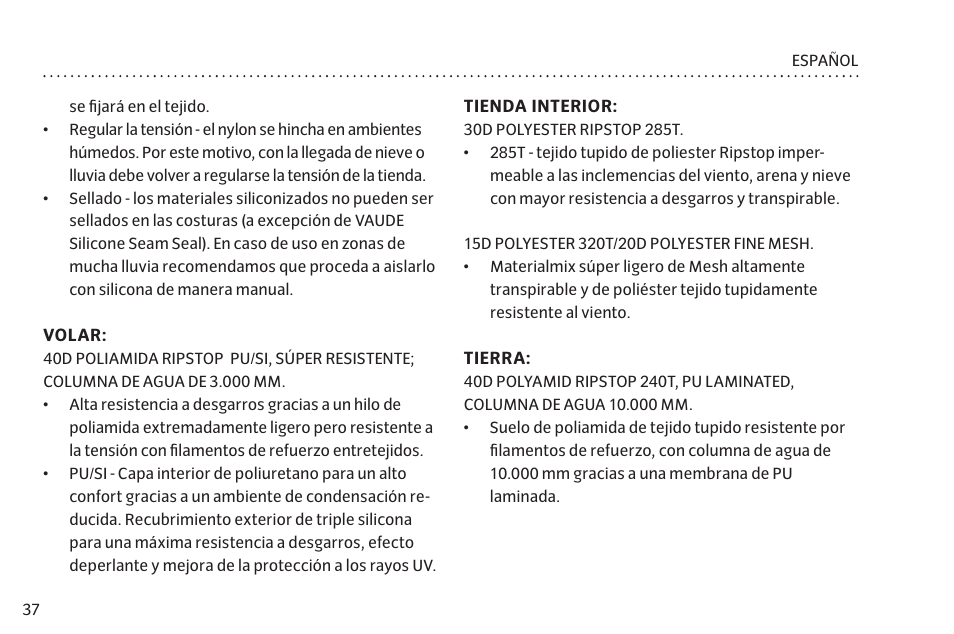 VAUDE Mark XT 4P User Manual | Page 44 / 65