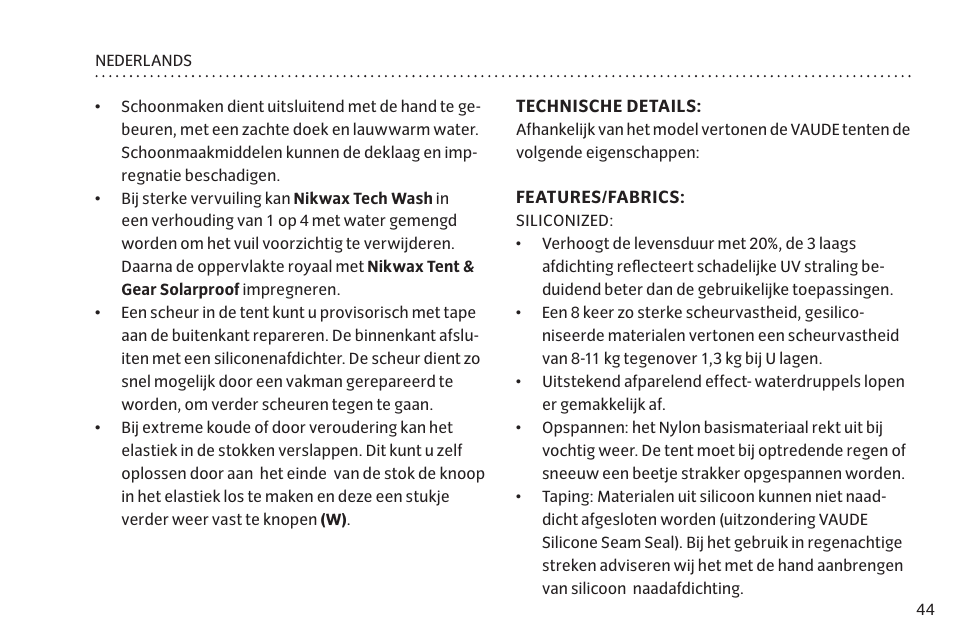 VAUDE Mark XT 4P User Manual | Page 51 / 65