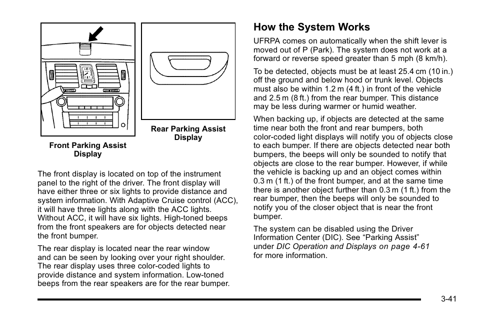 How the system works | Cadillac 2010 DTS User Manual | Page 149 / 486