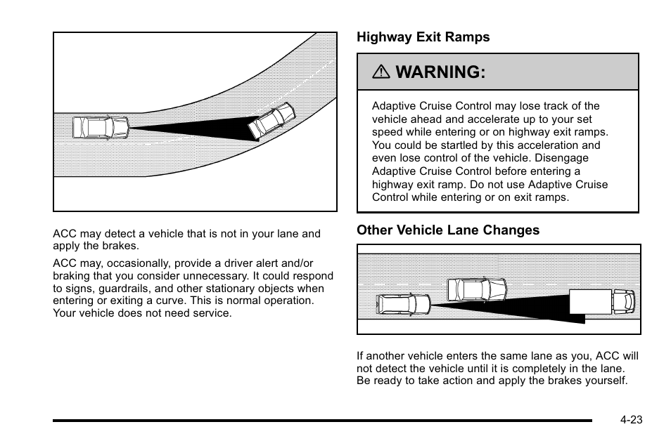 Warning | Cadillac 2010 DTS User Manual | Page 189 / 486