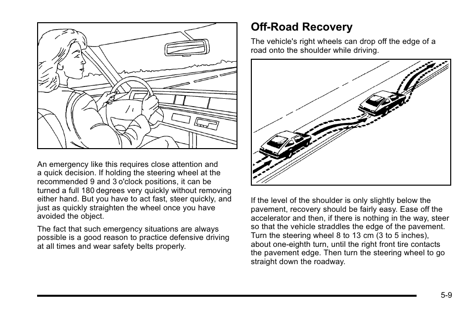Off-road recovery, Off-road recovery -9 | Cadillac 2010 DTS User Manual | Page 297 / 486