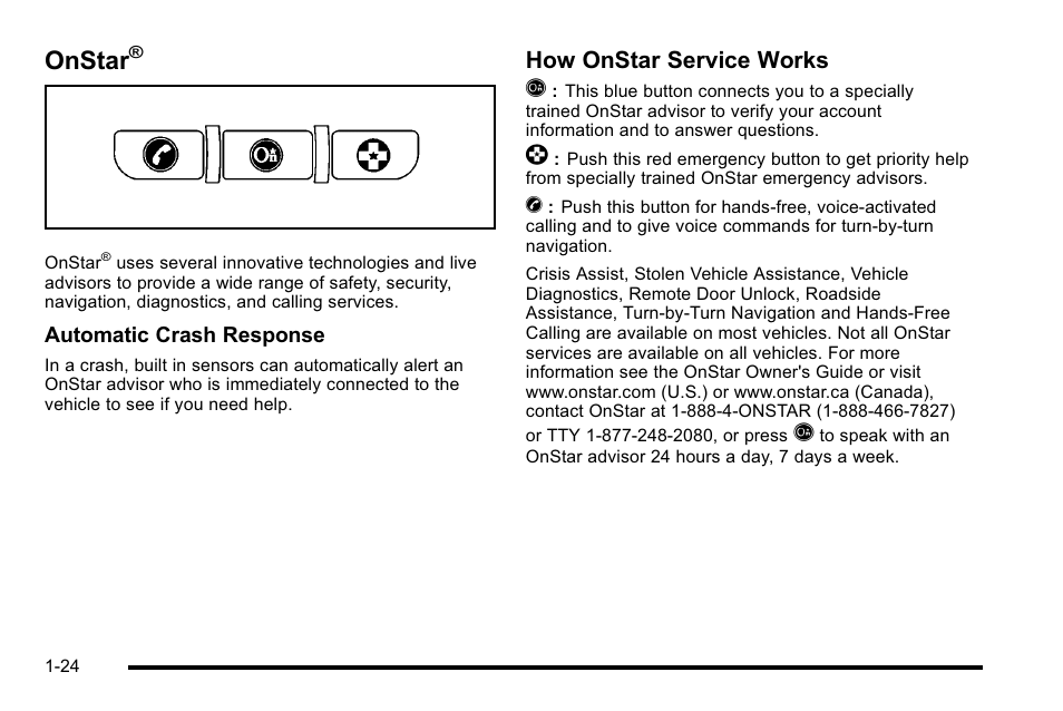 Onstar, How onstar service works q | Cadillac 2010 DTS User Manual | Page 30 / 486