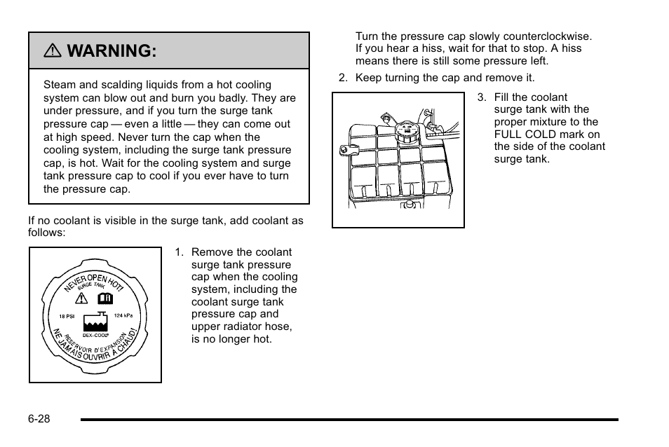Warning | Cadillac 2010 DTS User Manual | Page 348 / 486