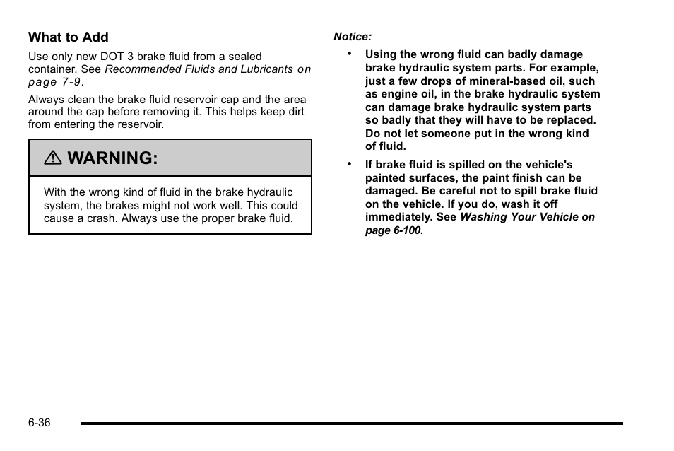 Warning | Cadillac 2010 DTS User Manual | Page 356 / 486