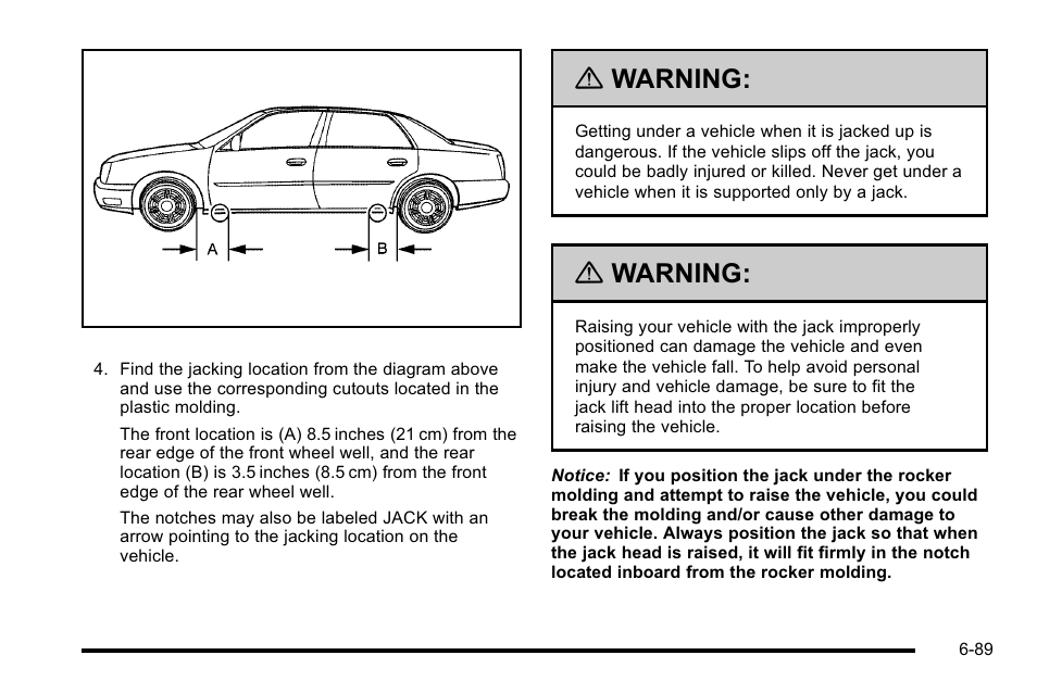 Warning | Cadillac 2010 DTS User Manual | Page 409 / 486