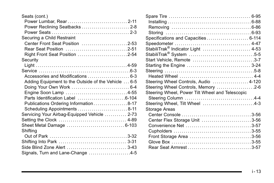 Cadillac 2010 DTS User Manual | Page 483 / 486