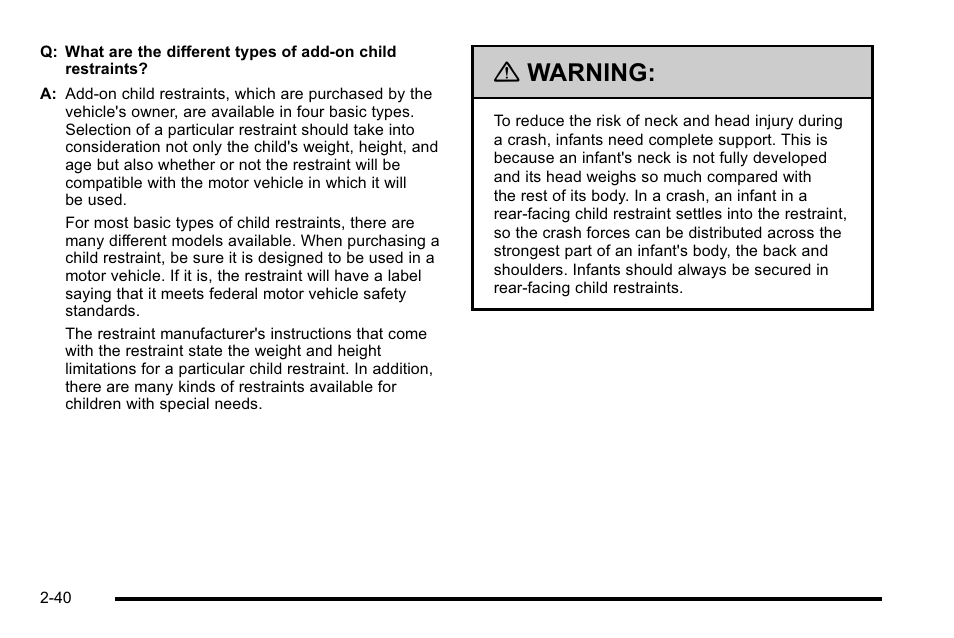 Warning | Cadillac 2010 DTS User Manual | Page 72 / 486