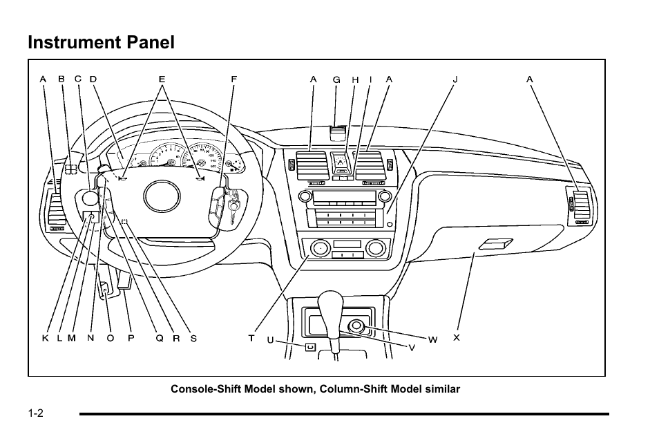 Instrument panel, Instrument panel -2 | Cadillac 2010 DTS User Manual | Page 8 / 486