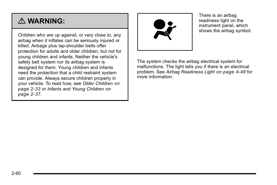 Warning | Cadillac 2010 DTS User Manual | Page 92 / 486