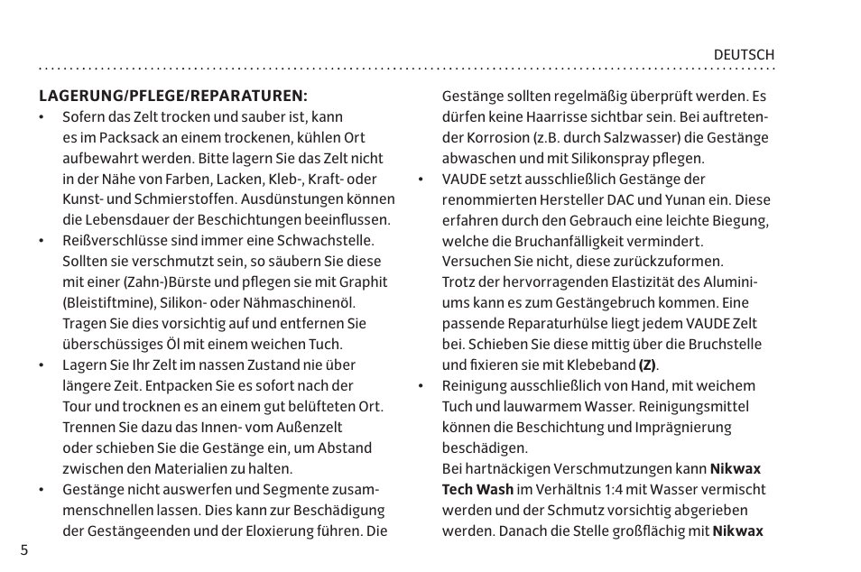 VAUDE Space L 3P User Manual | Page 12 / 63