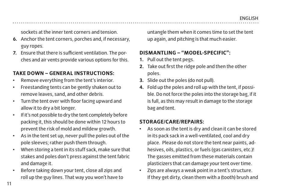 VAUDE Space L 3P User Manual | Page 18 / 63