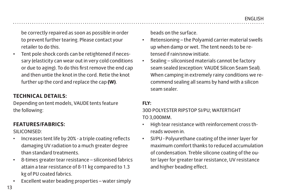 VAUDE Chapel L 3P User Manual | Page 20 / 63