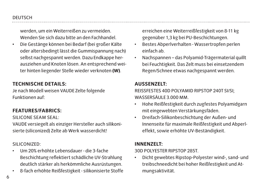 VAUDE Hogan UL Argon 1-2P User Manual | Page 13 / 61