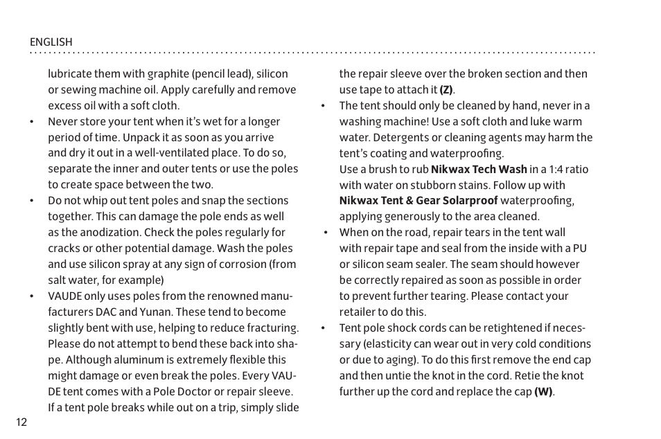 VAUDE Hogan UL Argon 1-2P User Manual | Page 19 / 61