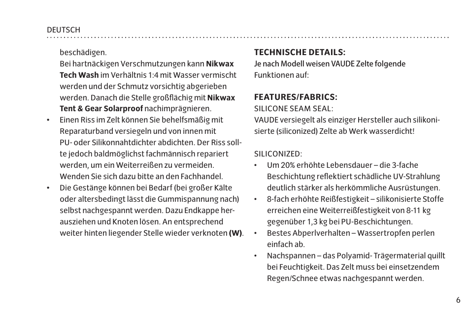 VAUDE Hogan SUL XP 2P User Manual | Page 13 / 67