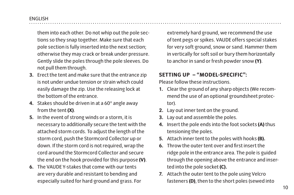 VAUDE Hogan SUL XP 2P User Manual | Page 17 / 67