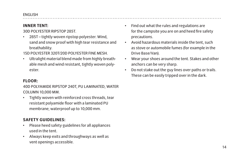 VAUDE Hogan SUL XP 2P User Manual | Page 21 / 67
