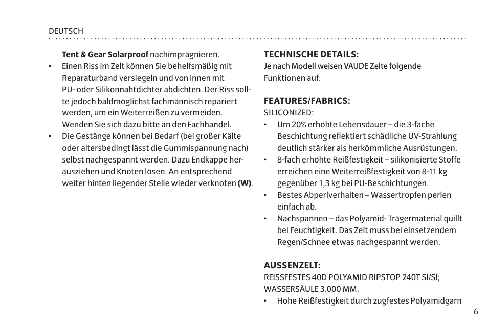 VAUDE Hogan UL 2P User Manual | Page 13 / 63