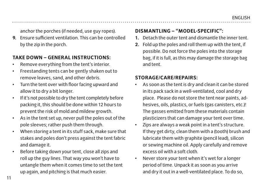 VAUDE Hogan UL 2P User Manual | Page 18 / 63