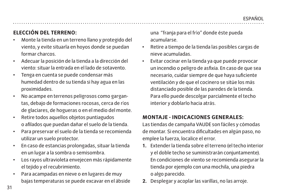 VAUDE Hogan UL 2P User Manual | Page 38 / 63