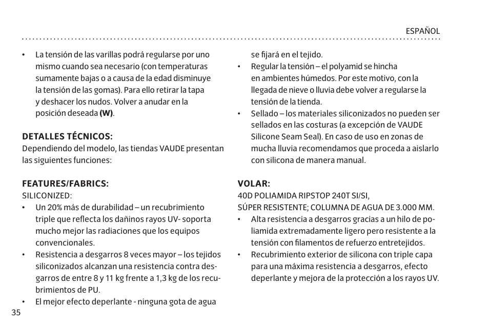 VAUDE Hogan UL 2P User Manual | Page 42 / 63