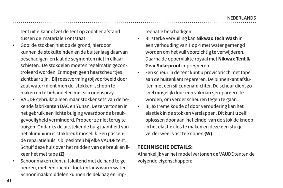 VAUDE Hogan UL 2P User Manual | Page 48 / 63