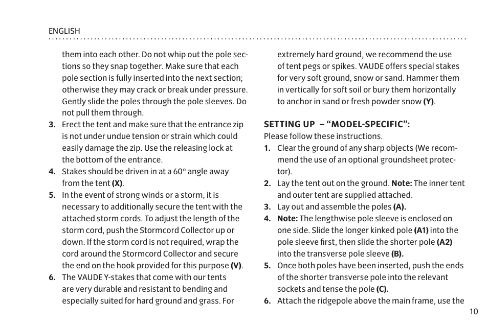 VAUDE Taurus L 2P User Manual | Page 17 / 63