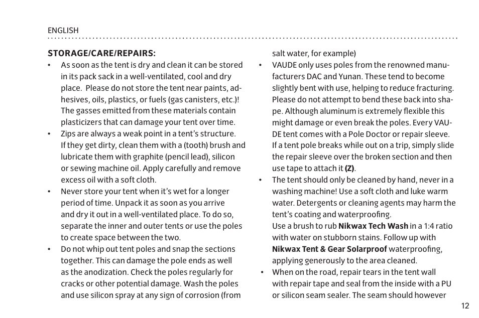 VAUDE Taurus L 2P User Manual | Page 19 / 63