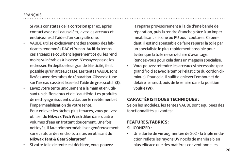 VAUDE Taurus L 2P User Manual | Page 27 / 63
