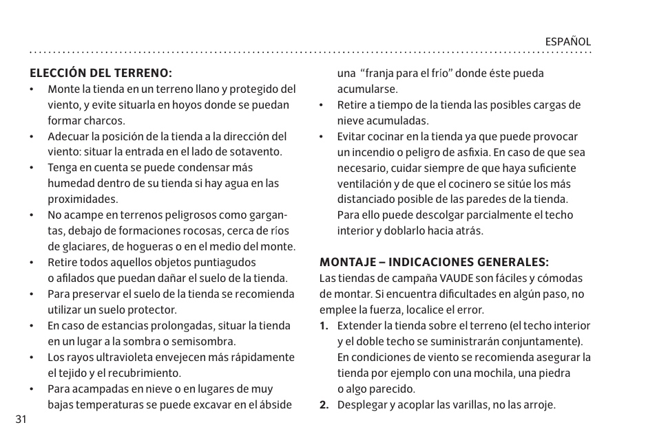 VAUDE Taurus L 2P User Manual | Page 38 / 63