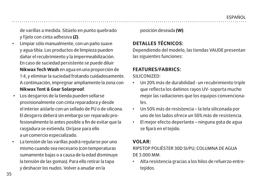 VAUDE Taurus L 2P User Manual | Page 42 / 63