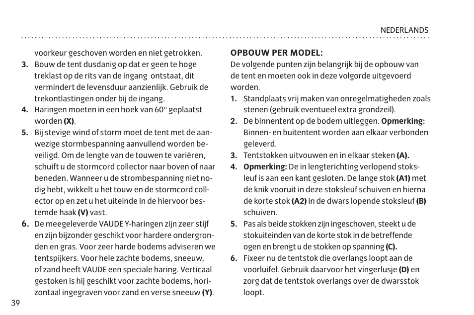 VAUDE Taurus L 2P User Manual | Page 46 / 63
