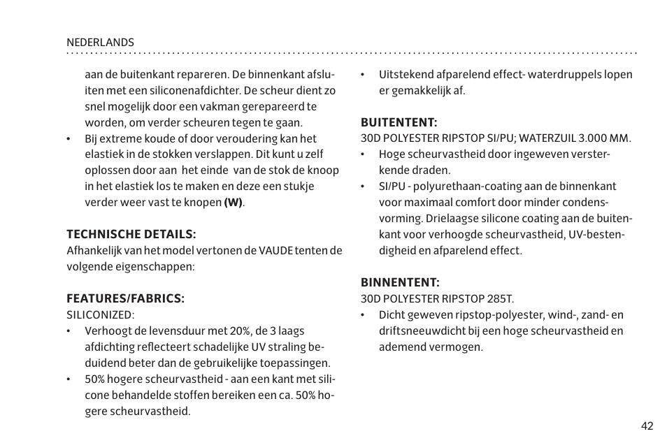 VAUDE Taurus L 2P User Manual | Page 49 / 63