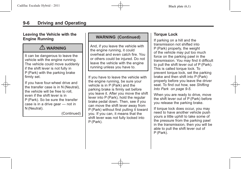 Cadillac 2011 Escalade Hybrid User Manual | Page 32 / 94